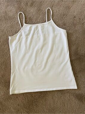 Faded Glory White Spaghetti Strap Tank Top